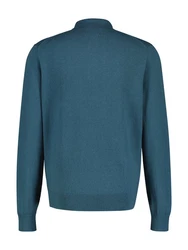 LERROS Langarm-Poloshirt Rundhalspullover Türkis/Blau/Hellblau