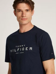 Tommy Hilfiger T-Shirt BIG RWB HILFIGER TEE mit Logo Blau/Dunkelblau/Orange