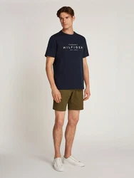 Tommy Hilfiger T-Shirt BIG RWB HILFIGER TEE mit Logo Blau/Dunkelblau/Orange