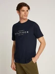 Tommy Hilfiger T-Shirt BIG RWB HILFIGER TEE mit Logo Blau/Dunkelblau/Orange