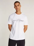 Tommy Hilfiger T-Shirt BIG RWB HILFIGER TEE mit Logo Weiß/Silber/Creme