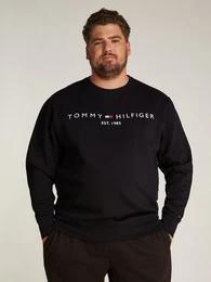 Tommy Hilfiger Big & Tall Sweatshirt BT-TOMMY LOGO SWEATSHIRT-B in Groen Gren, mit Logodruck