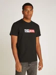 Tommy Jeans Plus Rundhalsshirt TJM SLIM ENTRY GRAPHIC TEE grün