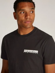 Calvin Klein Rundhalsshirt NY CHEST BOX LOGO T-SHIRT Schwarz