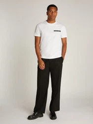 Calvin Klein Rundhalsshirt NY CHEST BOX LOGO T-SHIRT Weiß/Creme/Hellblau