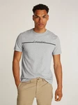 Calvin Klein Rundhalsshirt SPLIT LINE LOGO T-SHIRT Grau/Hellgrau