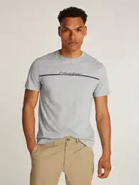 Rundhalsshirt SPLIT LINE LOGO T-SHIRT mit Logoprint