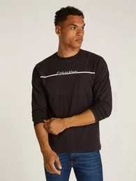 Rundhalsshirt SPLIT LINE LOGO LS T-SHIRT mit Logoprint