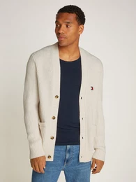 Cardigan TJM REG JERSEY STITCH CARDI mit Logostickerei