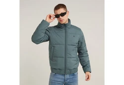 G-STAR Steppjacke Padded Quilted mit Stehkragen Grün/Dunkelgrün