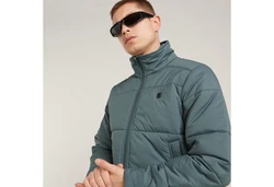 G-STAR Steppjacke Padded Quilted mit Stehkragen Grün/Dunkelgrün