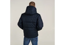 G-STAR Steppjacke Padded Hooded Puffer Dunkelblau/Blau/Hellblau/Rot