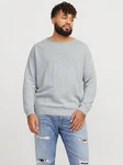 Jack & Jones Plus Rundhalspullover JJEHILL Grau