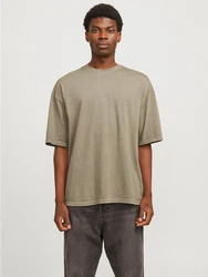 Jack & Jones Rundhalsshirt JJECHARGE FADED TEE O-NECK NOOS Khaki/Dunkelgrün/Beige