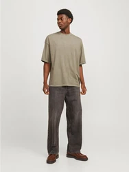 Jack & Jones Rundhalsshirt JJECHARGE FADED TEE O-NECK NOOS Khaki/Dunkelgrün/Beige