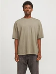 Jack & Jones Rundhalsshirt JJECHARGE FADED TEE O-NECK NOOS Khaki/Dunkelgrün/Beige