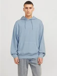 Jack & Jones Kapuzensweatshirt JJECHARGE FADED SWEAT HOOD hellblau