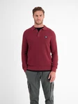 LERROS Strickpullover Langarm Strickpolo Dunkelrot/Rot/Bordeaux