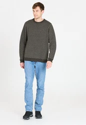 WHISTLER Strickpullover Borge Schwarz/Blau/Gelb/Braun/Rot/Dunkelrot/Grau