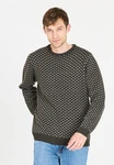 WHISTLER Strickpullover Borge Schwarz/Blau/Gelb/Braun/Rot/Dunkelrot/Grau