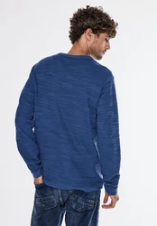 STREET ONE MEN Langarmshirt Blau/Hellblau/Dunkelblau