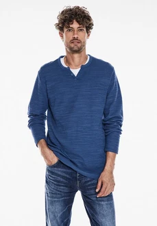 STREET ONE MEN Langarmshirt Blau/Hellblau/Dunkelblau STREET ONE MEN Langarmshirt Blau/Hellblau/Dunkelblau