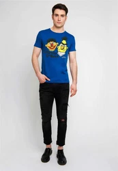 LOGOSHIRT T-Shirt Ernie und Bert Blau/Lila/Hellblau