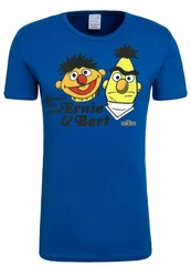 LOGOSHIRT T-Shirt Ernie und Bert Blau/Lila/Hellblau