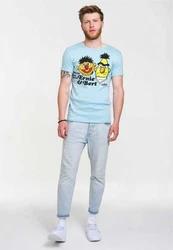 LOGOSHIRT T-Shirt Ernie und Bert Hellblau/Grün