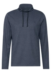 STREET ONE MEN Langarmshirt mit Tunnelzugband Kragen Dunkelblau/Hellblau/Blau/Grau