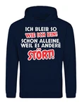 Youth Designz Kapuzenpullover Herren Hoodie  (Ich bleibe so wie ich bin) Dunkelblau/Braun/Blau/Dunkelgrau/Schwarz