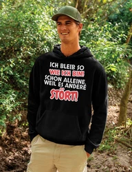 Youth Designz Kapuzenpullover Herren Hoodie  (Ich bleibe so wie ich bin) Schwarz/Braun