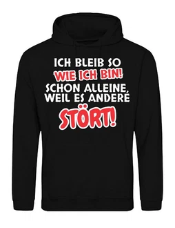 Youth Designz Kapuzenpullover Herren Hoodie (Ich bleibe so wie ich bin) Schwarz/Braun Youth Designz Kapuzenpullover Herren Hoodie (Ich bleibe so wie ich bin) Schwarz/Braun