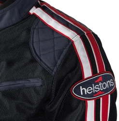 Helstons Motorradjacke Pace Air Schwarz/Grau/Blau/Dunkelblau/Hellblau