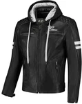 Rusty Stitches Motorradjacke Jari Hooded V2 Grau/Schwarz/Weiß