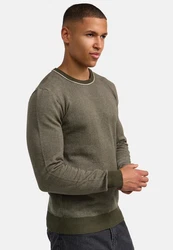 Indicode Strickpullover INPallboy Dunkelgrün/Khaki