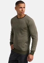 Indicode Strickpullover INPallboy Dunkelgrün/Khaki