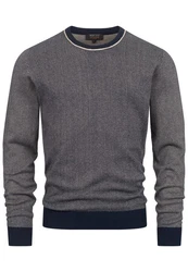 Indicode Strickpullover INPallboy Dunkelgrau/Dunkelblau/Grau
