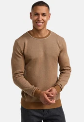 Indicode Strickpullover INPallboy Braun/Khaki/Beige