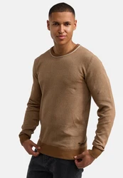 Indicode Strickpullover INPallboy Braun/Khaki/Beige