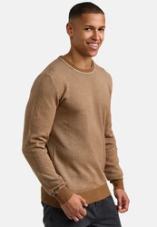 Indicode Strickpullover INPallboy Braun/Khaki/Beige