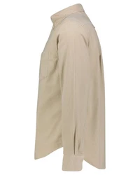Gant Langarmhemd Herren Hemd Khaki/Beige/Weiß
