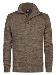 Petrol Industries Pullover 'Brevig' Khaki/Braun/Dunkelgrün/Grau/Dunkelbraun