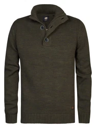 Petrol Industries Pullover 'Brevig' Dunkelgrün/Khaki