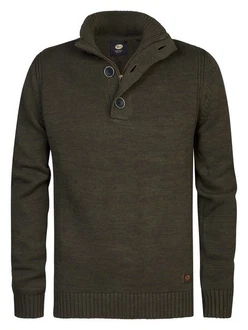Petrol Industries Pullover 'Brevig' Dunkelgrün/Khaki