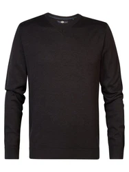Petrol Industries Pullover 'Chugach' schwarzmeliert