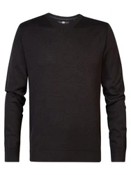 Petrol Industries Pullover 'Chugach' schwarzmeliert