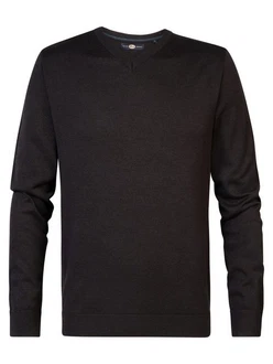 Petrol Industries Pullover 'Chugach' schwarzmeliert