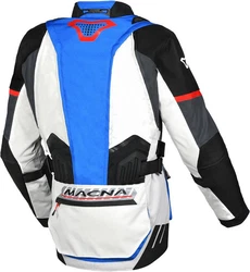 Macna Motorradjacke Domane Hellblau/Grau/Weiß/Blau