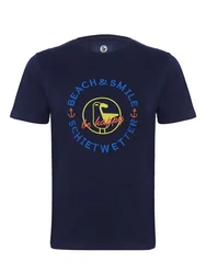 Strandwetter T-Shirt Herren Baris Dunkelblau/Blau
